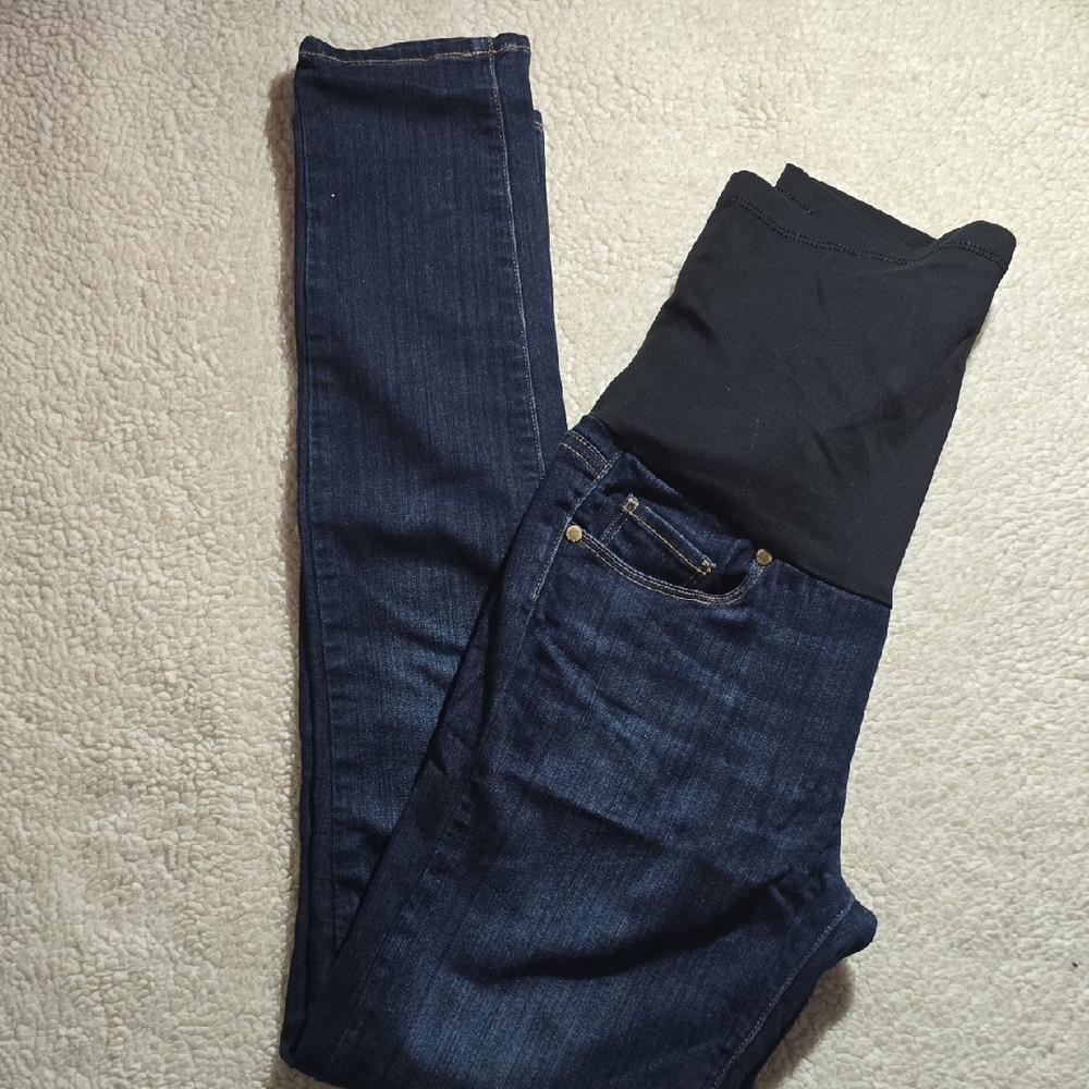 PAIGE Dark Blue Maternity Jeggings